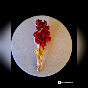 A dozen roses brooch